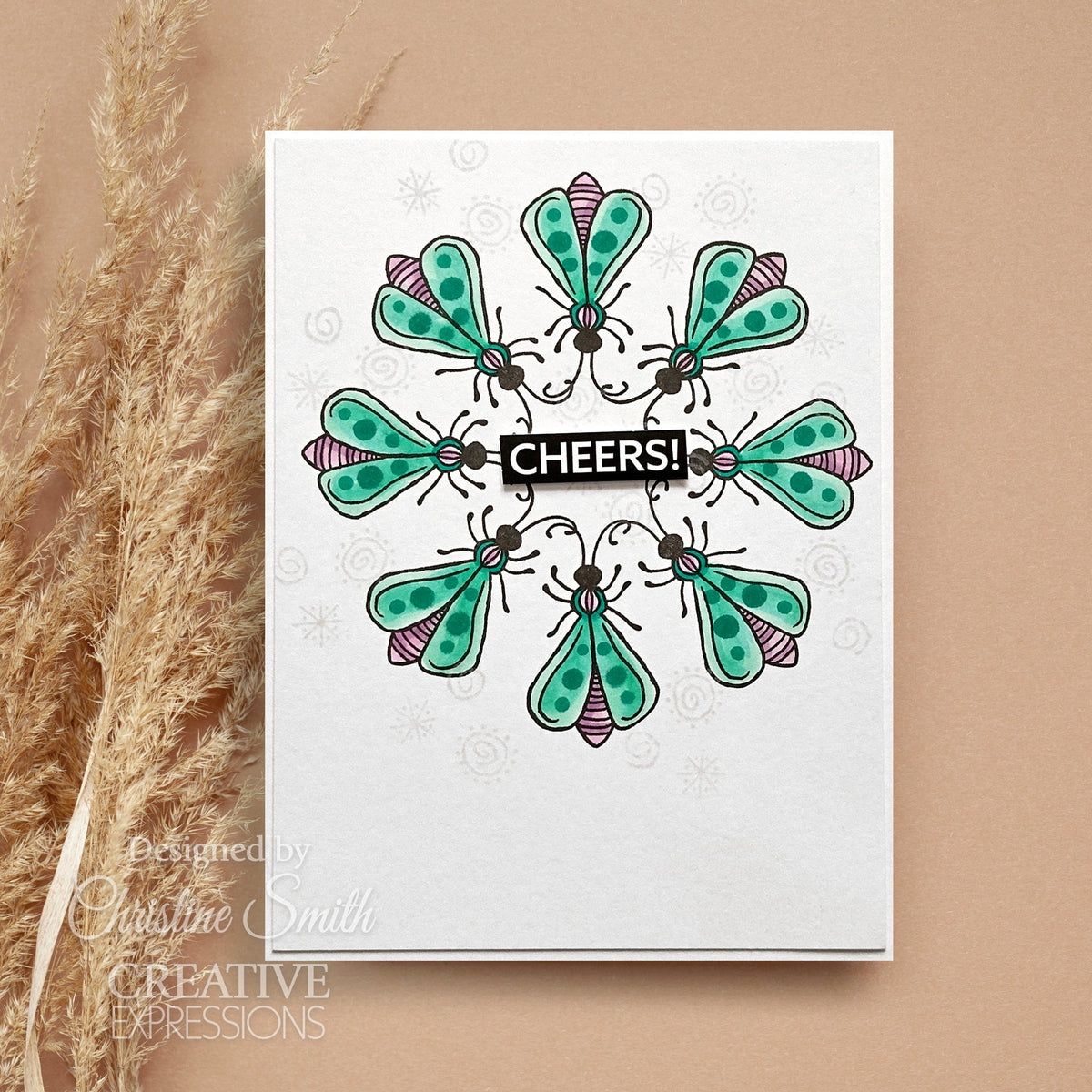 Tampon en silicone Woodware Clear Singles Bug Doodles 10 x 15 cm