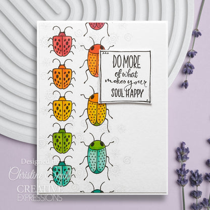 Tampon en silicone Woodware Clear Singles Bug Doodles 10 x 15 cm