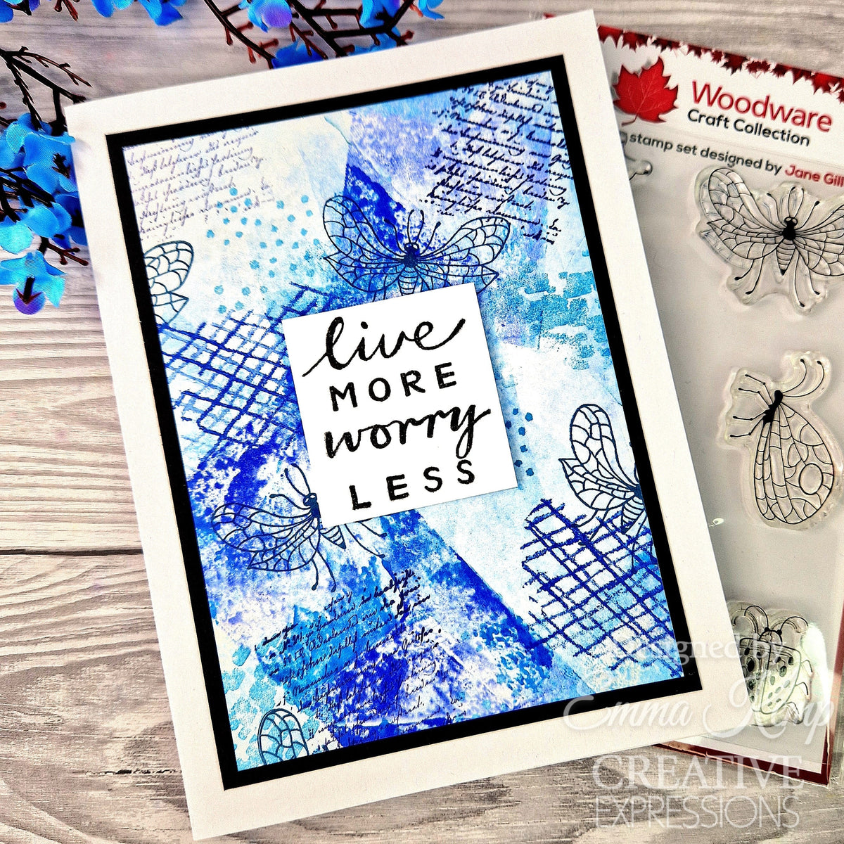 Tampon en silicone Woodware Clear Singles Bug Doodles 10 x 15 cm