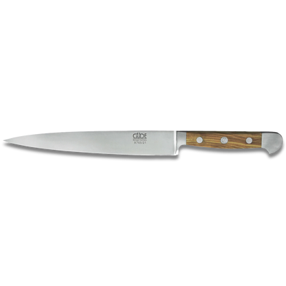 ALPHA OLIVE | Couteau à jambon / à découper 20 cm | Acier forgé / Manche en bois d'olivier