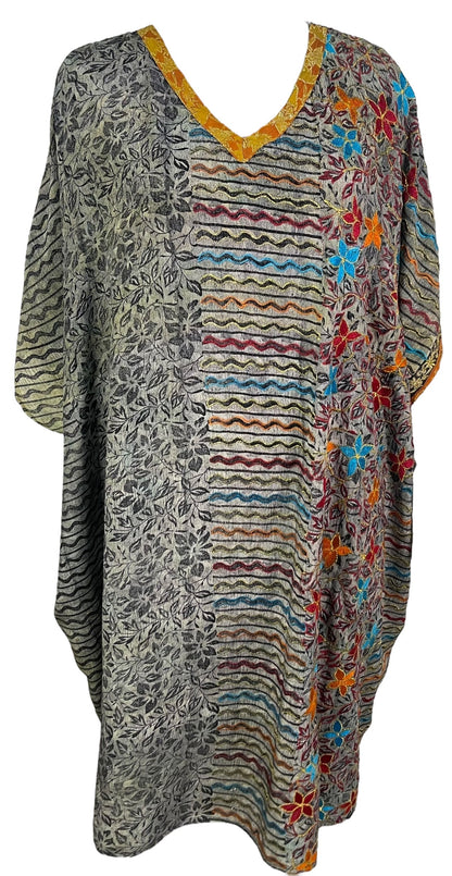 PRC6713 Avatar Pure Silk Midi Length Kaftan