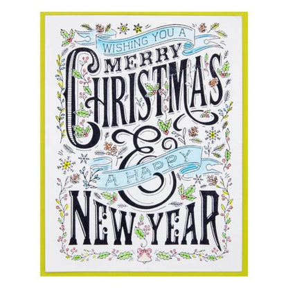 Plaque d'impression Joyeux Noël et Bonne Année de la collection de Noël BetterPress