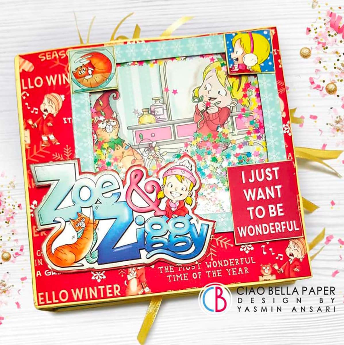 Ciao Bella Zoe & Ziggy Blocs de motifs 30,5 x 30,5 cm 8 feuilles/paquet