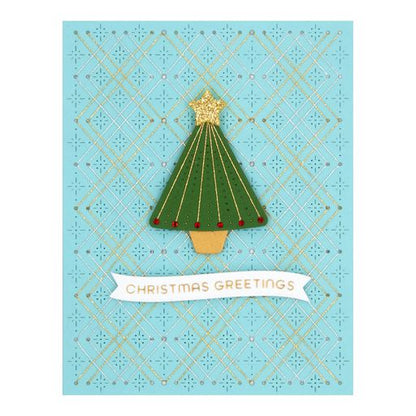 Matrices de découpe étoilées Argyle cousues de la Collection de Noël
