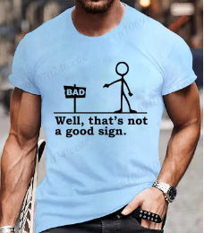 Mens Printed Casual Comfort Short-Sleeve Top