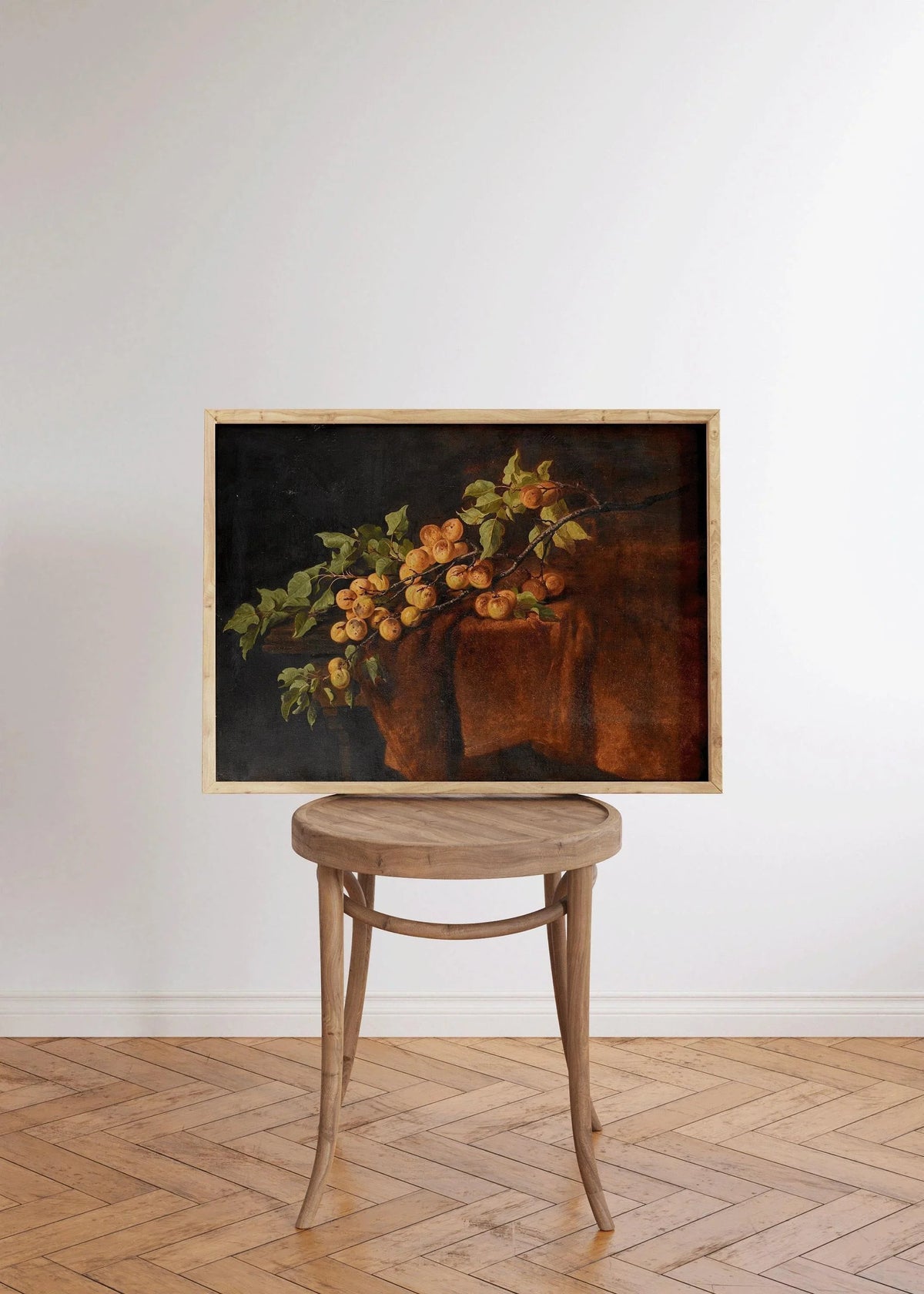 Adam Ludwig Kunz - Branche d'abricotier | Célèbre nature morte (disponible encadrée à la main ou non encadrée)