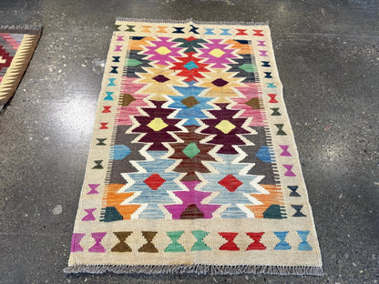 Afghan Maimana Kilim Rug | 2' 8" x 3' 11"