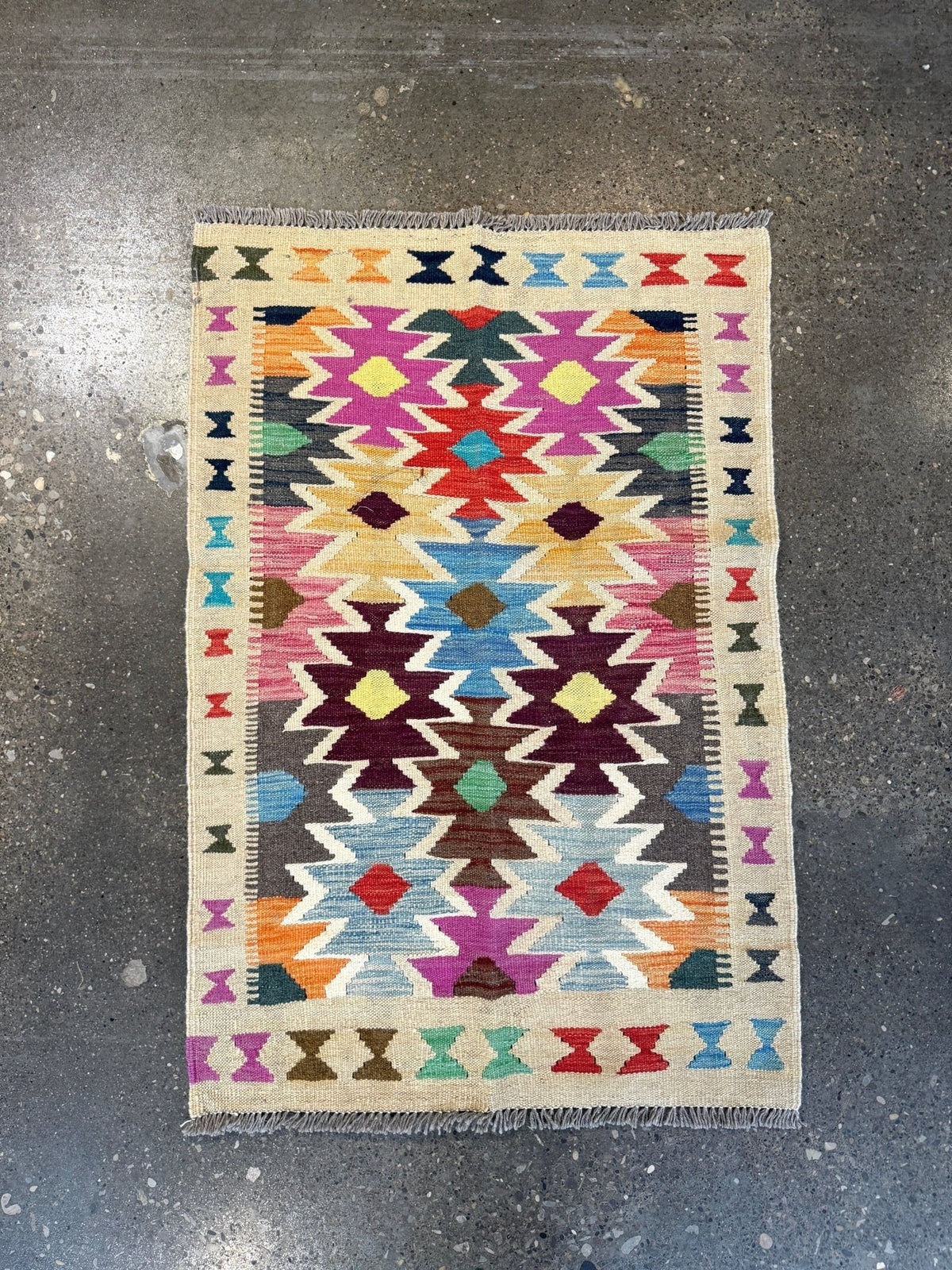Afghan Maimana Kilim Rug | 2' 8" x 3' 11"