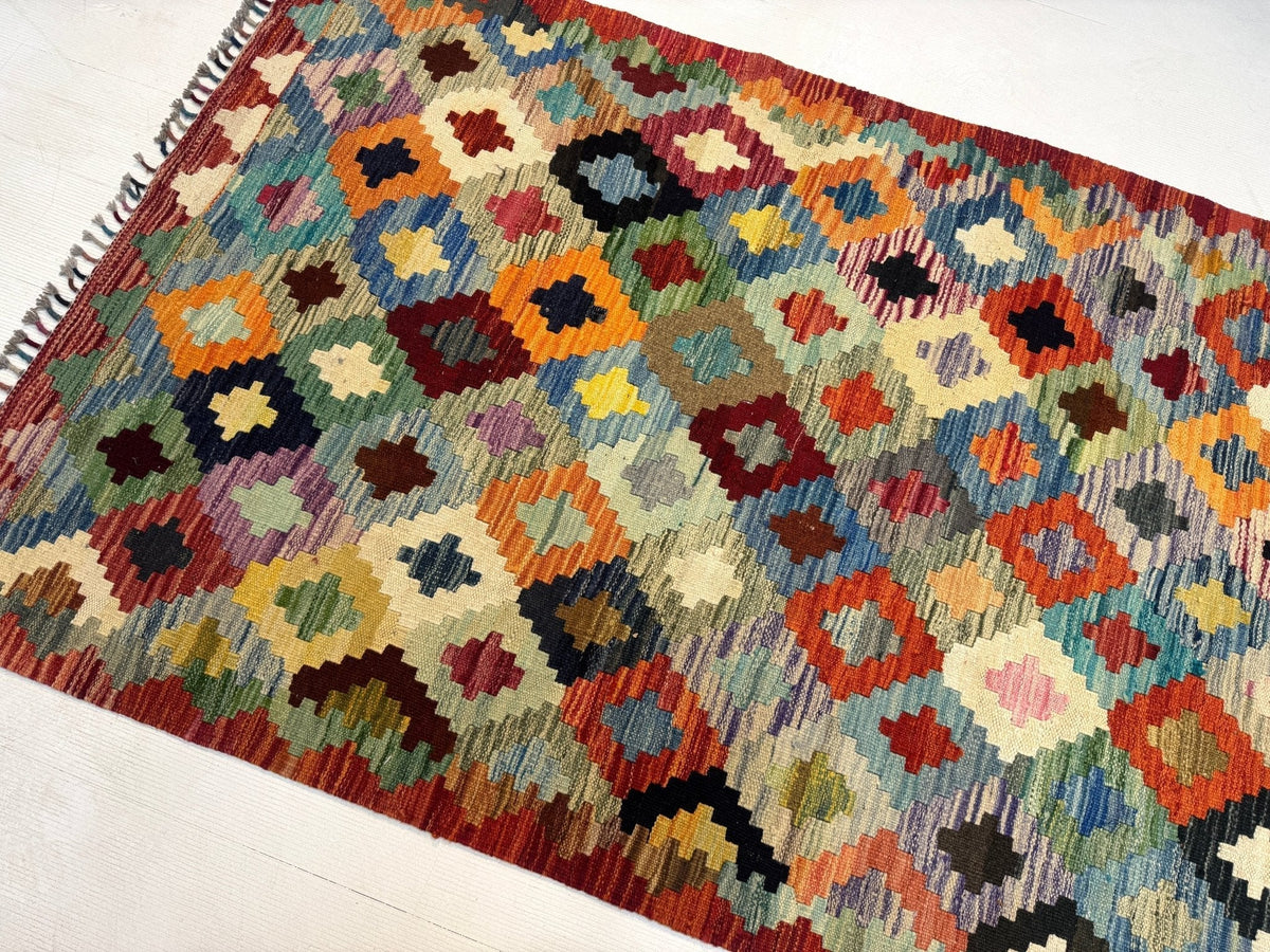Afghan Maimana Kilim Rug | 3' 5" x 6' 8"