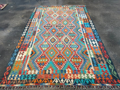 Afghan Maimana Kilim Rug | 6' 6" x 9' 8"