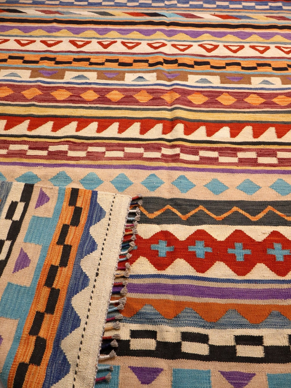 Afghan Maimana Kilim Rug | 6' 7" x 9' 10"