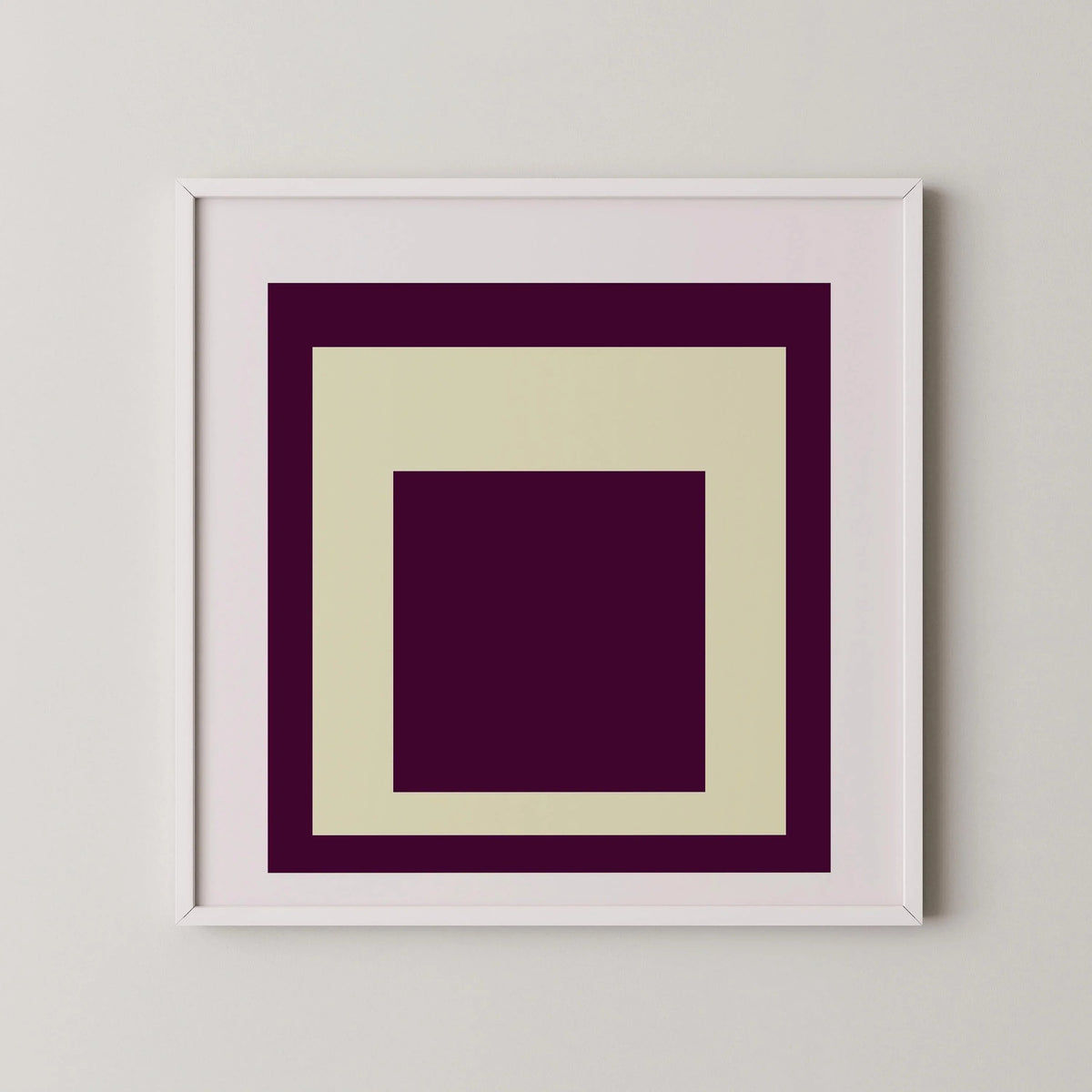 Josef Albers Inspired 'Dessert' Art Print 'Homage to the Square' Mid-Century Modern Giclee, Framed Option
