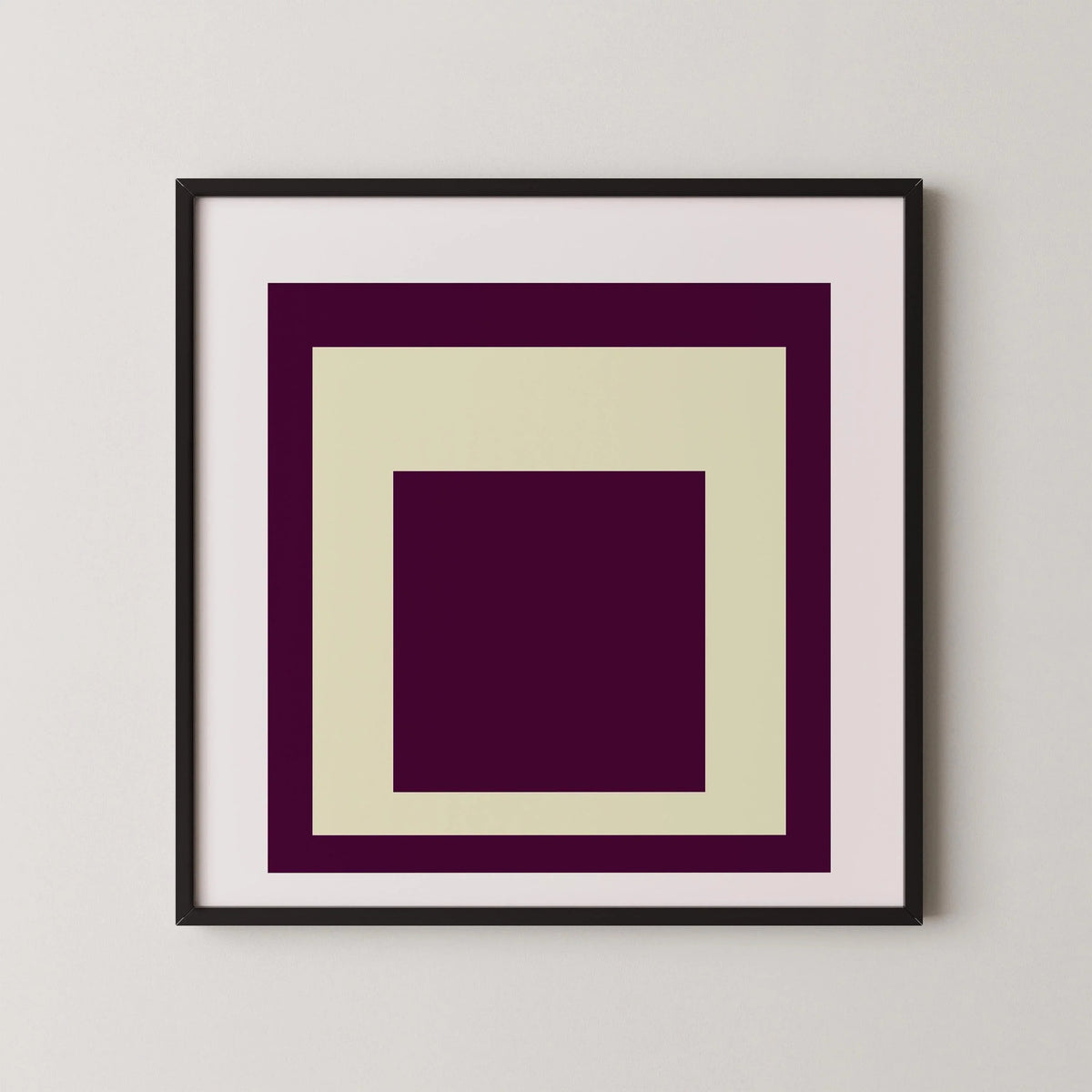 Josef Albers Inspired 'Dessert' Art Print 'Homage to the Square' Mid-Century Modern Giclee, Framed Option