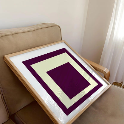 Josef Albers Inspired 'Dessert' Art Print 'Homage to the Square' Mid-Century Modern Giclee, Framed Option