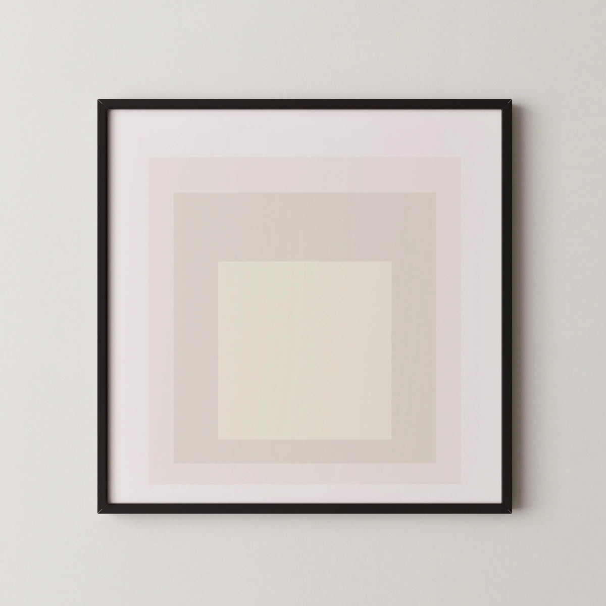 Josef Albers Inspired 'Devil' Giclee Print: Mid-Century Modern Art, Handframed Option (1x1)