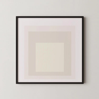 Josef Albers Inspired 'Devil' Giclee Print: Mid-Century Modern Art, Handframed Option (1x1)