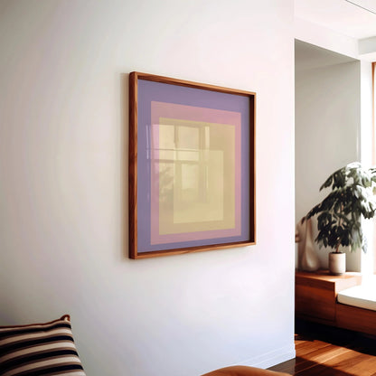 Josef Albers Inspired ‚ Dusk‚Äô Art Print: Mid-Century Modern Homage to the Square