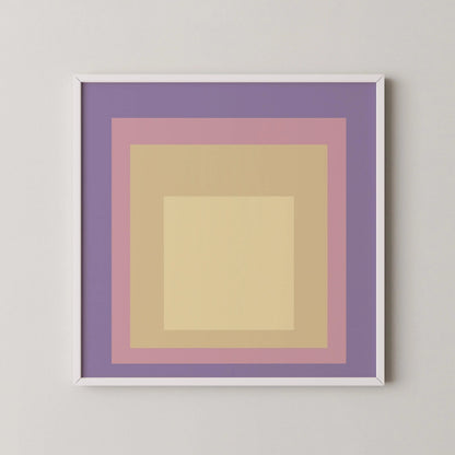 Josef Albers Inspired ‚ Dusk‚Äô Art Print: Mid-Century Modern Homage to the Square
