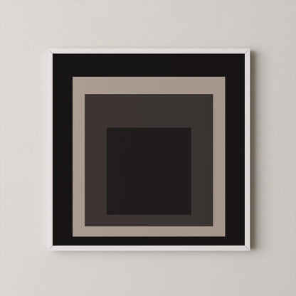 Inspiré de Josef Albers - Élégance - Estampe Giclée Hommage au Carré : Art Moderne du Milieu du Siècle