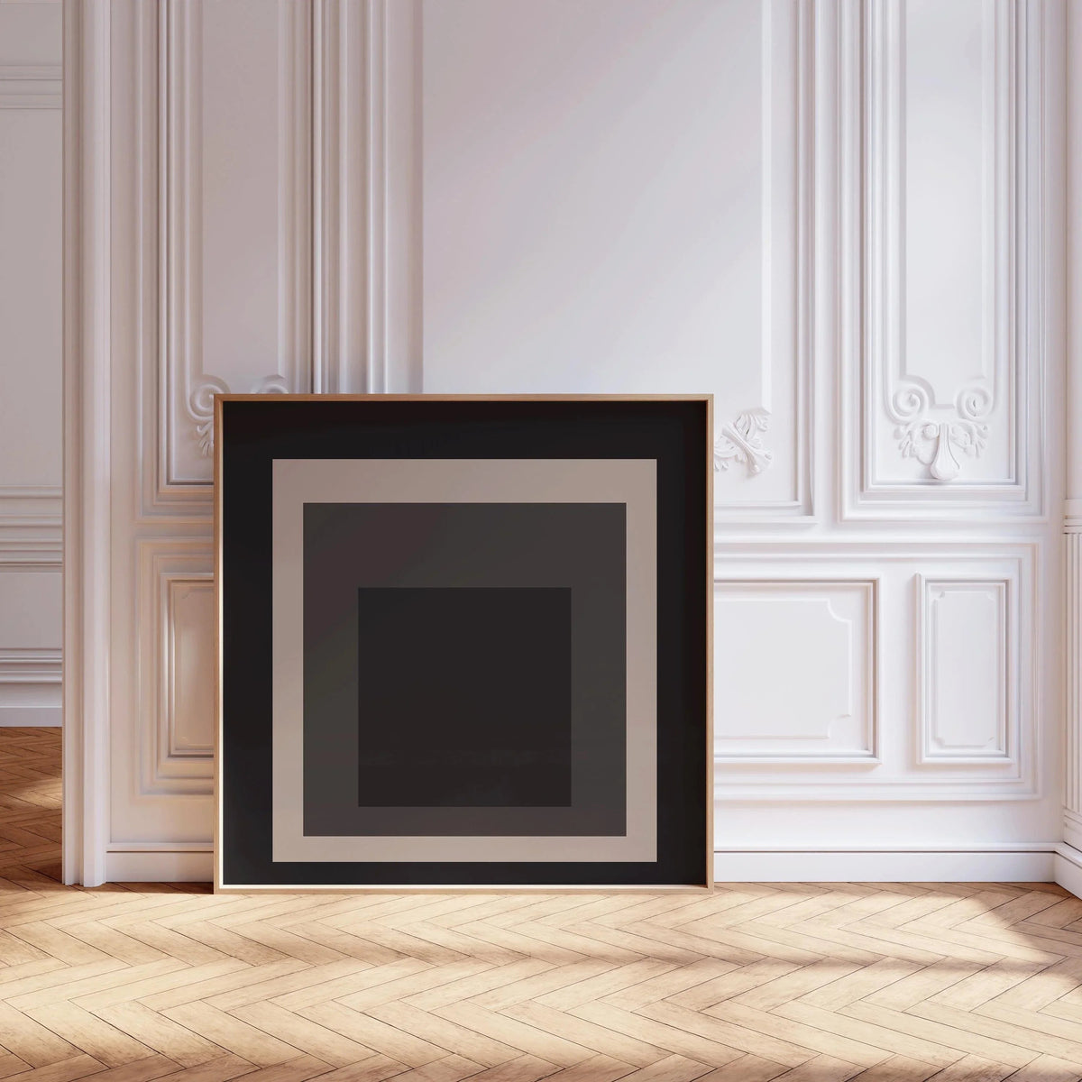 Inspiré de Josef Albers - Élégance - Estampe Giclée Hommage au Carré : Art Moderne du Milieu du Siècle