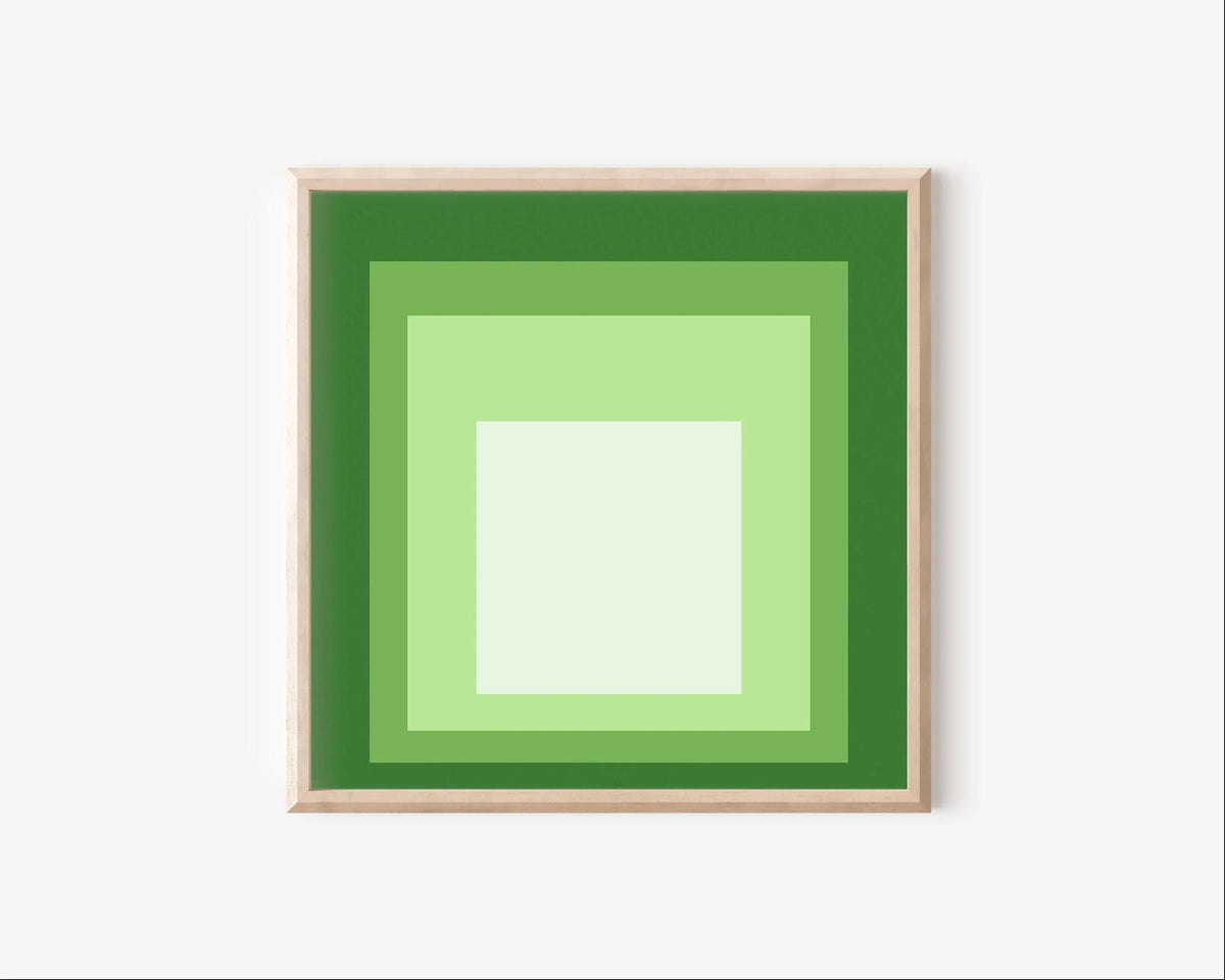 Josef Albers Inspired 'Homage to the Square' Giclee Print: Mid-Century Modern Art
