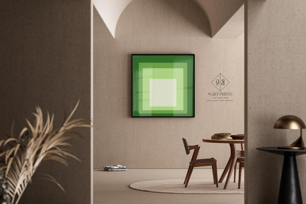 Josef Albers Inspired 'Homage to the Square' Giclee Print: Mid-Century Modern Art