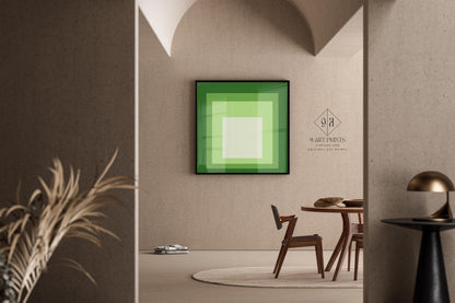 Josef Albers Inspired 'Homage to the Square' Giclee Print: Mid-Century Modern Art