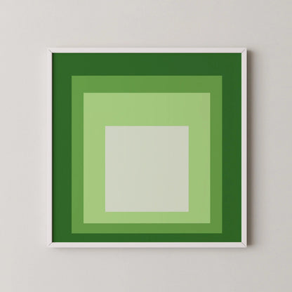 Josef Albers Inspired 'Homage to the Square' Giclee Print: Mid-Century Modern Art