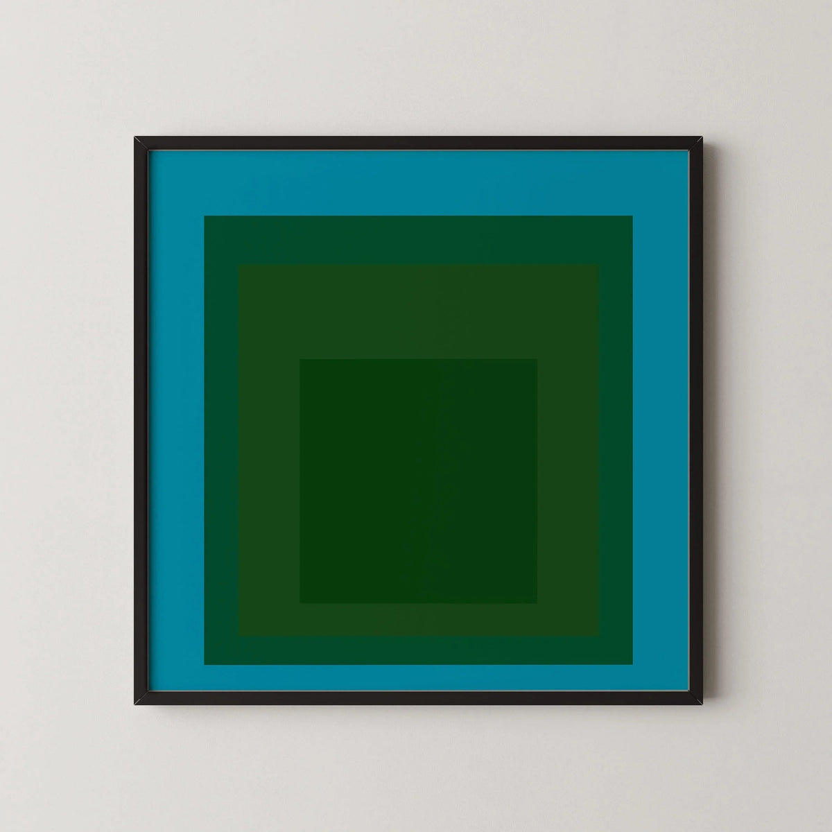Josef Albers Inspired 'Madagascar' Giclee Print: 'Homage to the Square' Mid-Century Modern Art, Framed Option