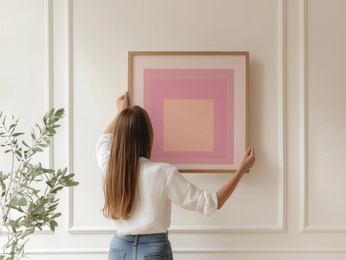 Impression giclée « Patricia » inspirée de Josef Albers : Hommage au carré (1x1) du milieu du siècle moderne