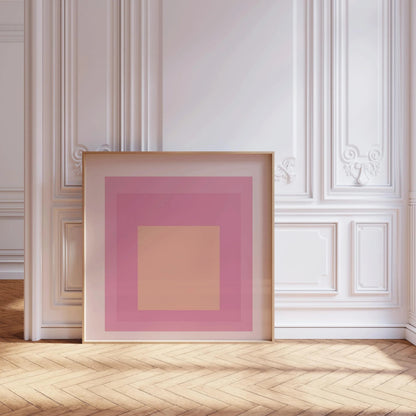 Impression giclée « Patricia » inspirée de Josef Albers : Hommage au carré (1x1) du milieu du siècle moderne