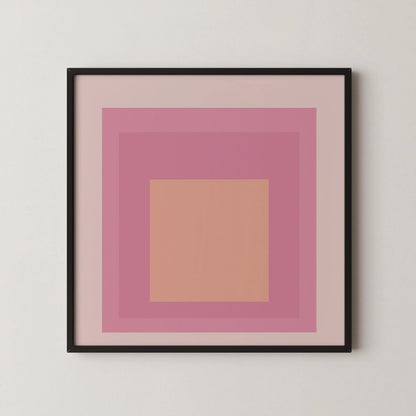 Impression giclée « Patricia » inspirée de Josef Albers : Hommage au carré (1x1) du milieu du siècle moderne