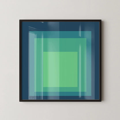 Inspired by Josef Albers - Sarah - Homage to the Square Giclee Print: Mid-Century Modern Art