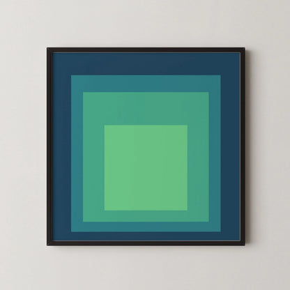 Inspired by Josef Albers - Sarah - Homage to the Square Giclee Print: Mid-Century Modern Art