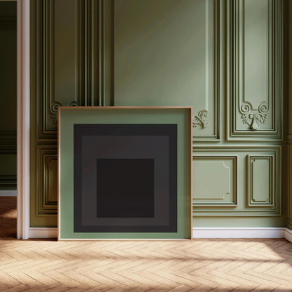 Josef Albers Inspired 'Sleep' Giclee Print: Mid-Century Modern Art, Handframed Option