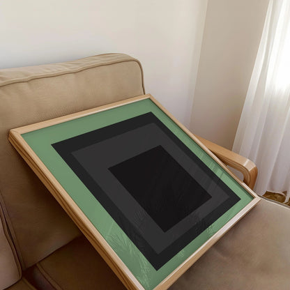 Josef Albers Inspired 'Sleep' Giclee Print: Mid-Century Modern Art, Handframed Option