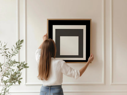 Impression Giclée « Smoking » inspirée de Josef Albers : Art Moderne du Milieu du Siècle, Option Encadrée