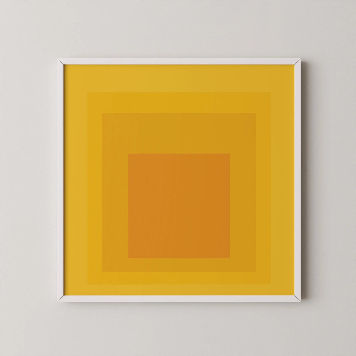 Estampe Giclée de Taos Inspirée de Josef Albers : Art Moderne du Milieu du Siècle, 'Hommage au Carré' Jaune et Orange