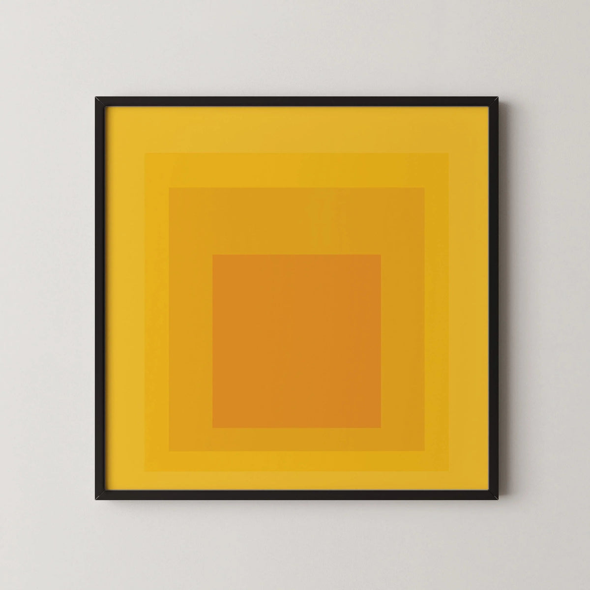 Estampe Giclée de Taos Inspirée de Josef Albers : Art Moderne du Milieu du Siècle, 'Hommage au Carré' Jaune et Orange