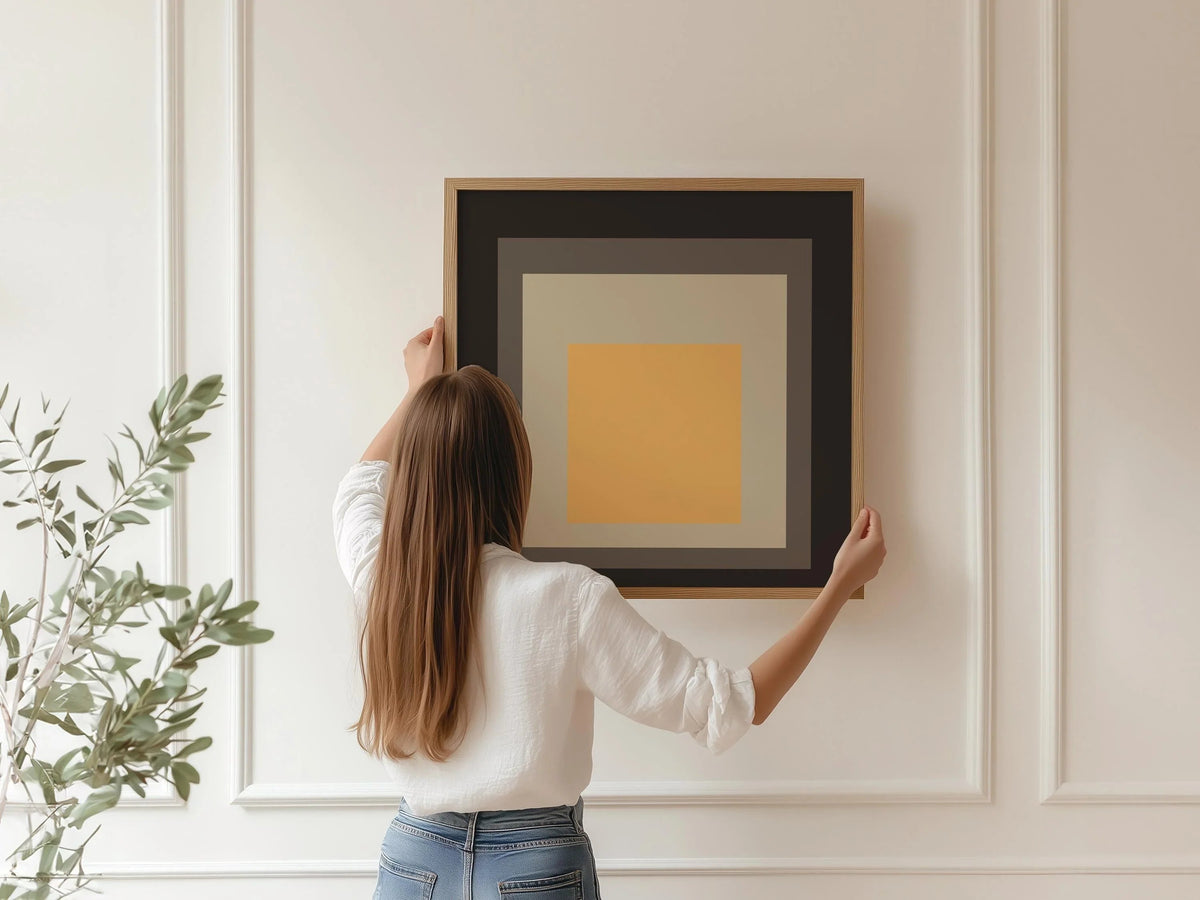 Inspired by Josef Albers - Thousand-Year Egg - 'Homage to the Square' Giclee Print: Mid-Century Modern Art