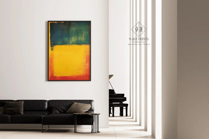 After Mark Rothko - Blue Yellow Red (Colour Field: AI) | Modern Abstract Art (Available handframed or unframed)