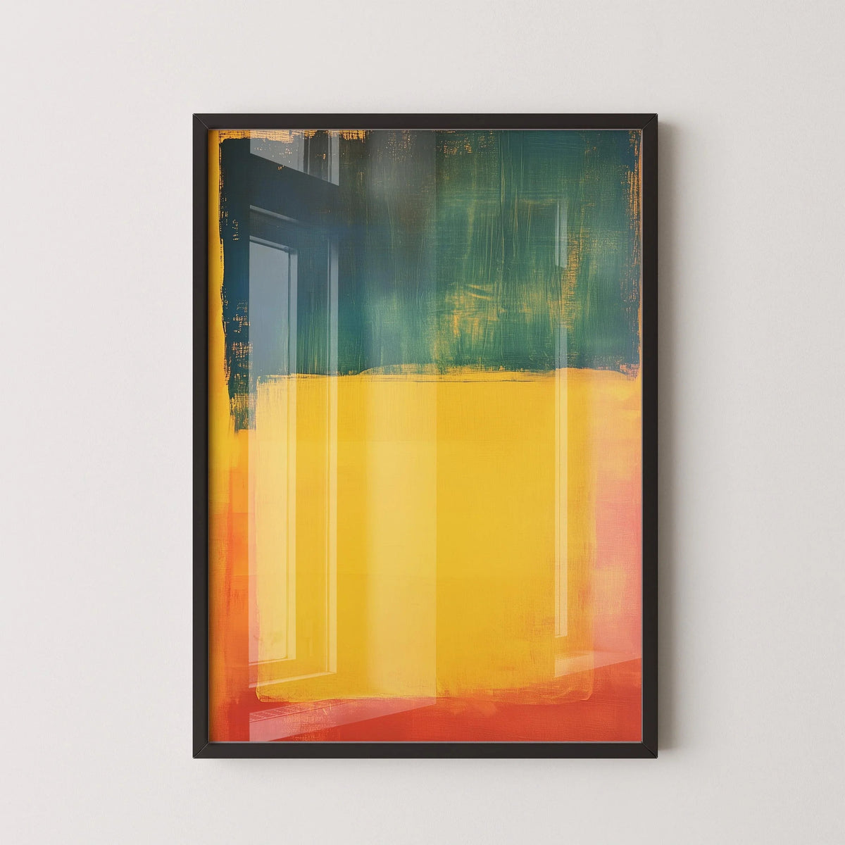 After Mark Rothko - Blue Yellow Red (Colour Field: AI) | Modern Abstract Art (Available handframed or unframed)