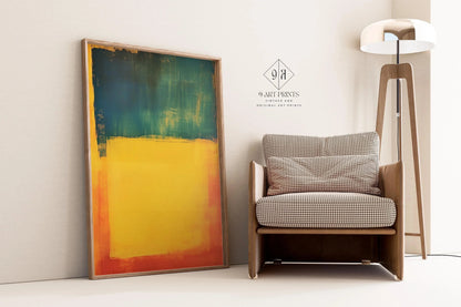 After Mark Rothko - Blue Yellow Red (Colour Field: AI) | Modern Abstract Art (Available handframed or unframed)