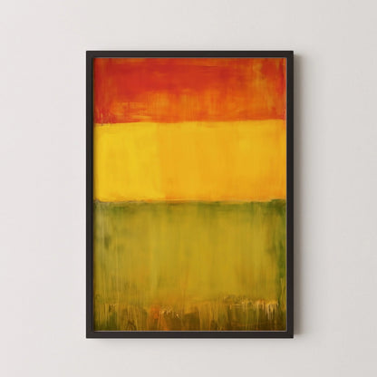 After Mark Rothko - Green Yellow Red (Colour Field: AI) | Modern Abstract Art (Available handframed or unframed)