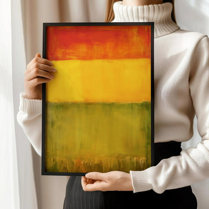 After Mark Rothko - Green Yellow Red (Colour Field: AI) | Modern Abstract Art (Available handframed or unframed)