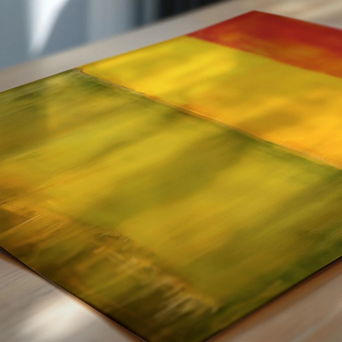 After Mark Rothko - Green Yellow Red (Colour Field: AI) | Modern Abstract Art (Available handframed or unframed)