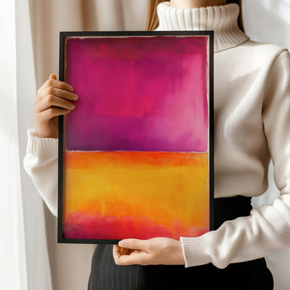 After Mark Rothko - Orange and Purple (Colour Field: AI) | Modern Abstract Art (Available handframed or unframed)