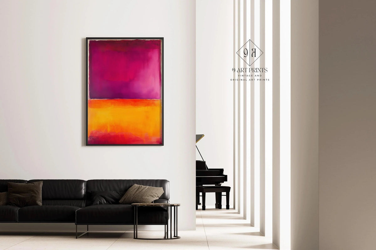 After Mark Rothko - Orange and Purple (Colour Field: AI) | Modern Abstract Art (Available handframed or unframed)