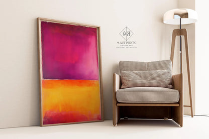 After Mark Rothko - Orange and Purple (Colour Field: AI) | Modern Abstract Art (Available handframed or unframed)