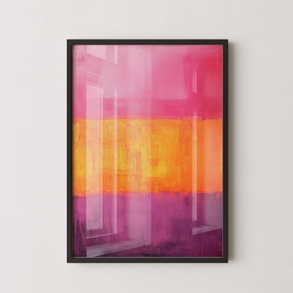 D'après Mark Rothko - Orange et Violet II (Champ de couleur : IA) | Art abstrait moderne (Disponible encadré à la main ou sans cadre)